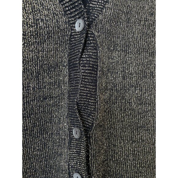 Vintage 90s Carly Blake Cardigan Size Large Metallic Button Front Deadstock NEW - Picture 3 of 8